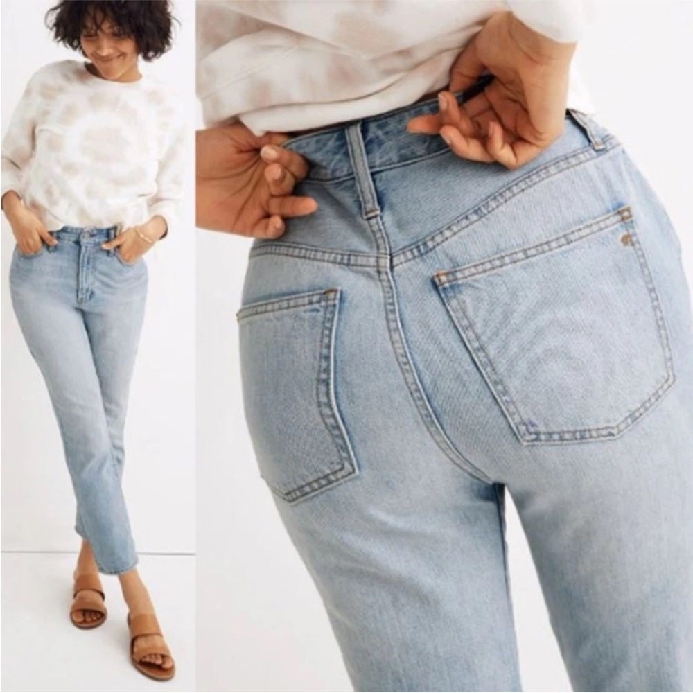 Madewell Light Blue High-Rise Straight Jeans